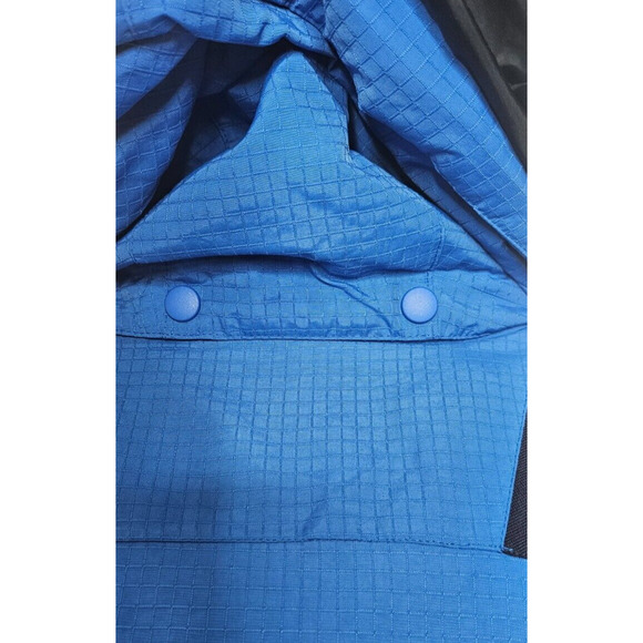 Vintage Lands End Mens Windbreaker Jacket Large Blue Hooded Full Zip Outdoors - Picture 10 of 13